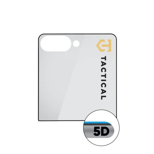  Samsung Galaxy Z Flip 8 külső kijelzőhöz fekete Tactical Glass Shield 5D kijelzővédő üveg - 1