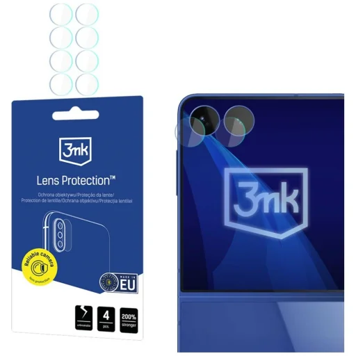 Samsung Galaxy Z Flip 8 3MK Lens Protection ochranné sklo na šošovku fotoaparátu, 4 ks - 1