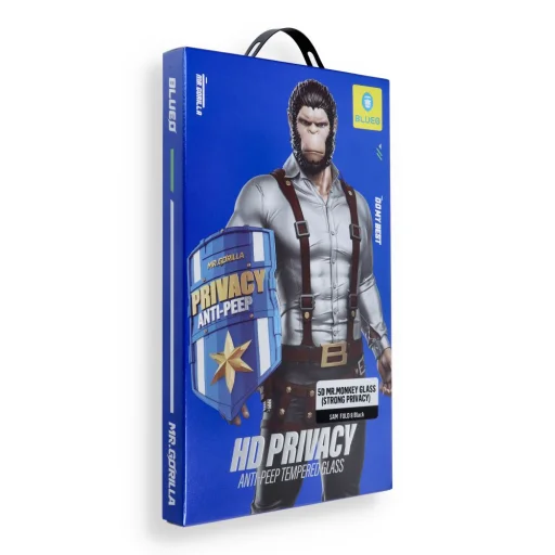 Samsung Galaxy FOLD 8 čierne 5D Mr. Monkey Glass tvrdené sklo so silnou ochranou súkromia - 4