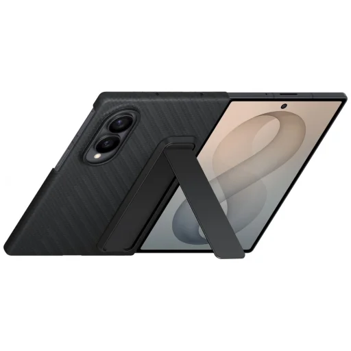  Samsung Galaxy Z Fold8 fekete Carbon Standing tok - 3