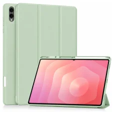 Samsung Galaxy Tab S11 Ultra / Tab S12 Ultra matchazöld Techsuit Flex Trifold tablet tok ceruzatartóval
