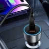 Acefast B21 nabíjačka do auta s USB-C a USB konektorom, 75 W, kovovo sivá thumbnail