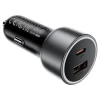 Acefast B21 nabíjačka do auta s USB-C a USB konektorom, 75 W, kovovo sivá thumbnail