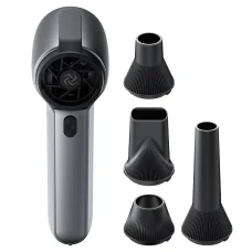 Acefast YF3 mini prenosný ventilátor so 4 nástavcami, sivý