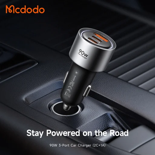 Mcdodo Gana Series CC-3110 90 W autonabíjačka s 2 konektormi USB-C a USB-A, čierna - 2