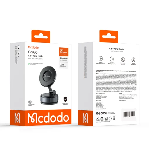 Mcdodo CM-8540 magnetický držiak na telefón do auta na palubnú dosku, s vákuovou prísavkou, so skladacou konštrukciou – čierny - 7
