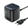 Acefast Z10 stolná GaN nabíjacia stanica s 3 portmi USB-C, USB-A, výsuvným USB-C káblom a farebným TFT displejom, čierna thumbnail