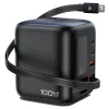 Acefast Z10 stolná GaN nabíjacia stanica s 3 portmi USB-C, USB-A, výsuvným USB-C káblom a farebným TFT displejom, čierna thumbnail