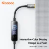 Mcdodo CA-8750 dátový a nabíjací kábel Type-C na Type-C 240W s TFT displejom, čierny, 1,2 m thumbnail