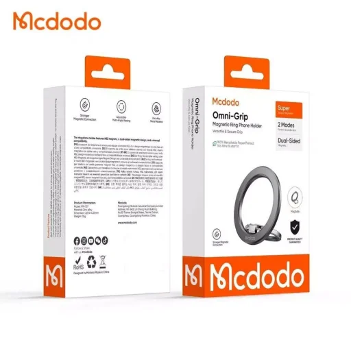 Mcdodo MR-7070 magnetický prstencový stojan na telefón, 360°, čierny - 7