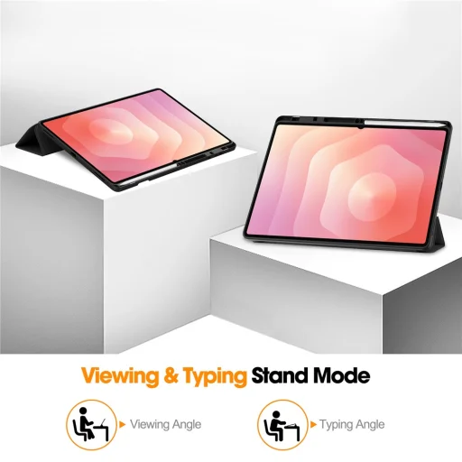 Techsuit Flex Trifold puzdro na tablet s držiakom na dotykové pero pre Samsung Galaxy Tab S11 Ultra / Tab S12 Ultra, zelené - 5