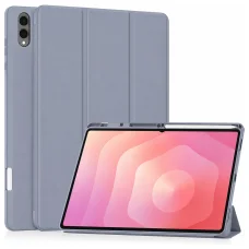 Techsuit Flex Trifold flipové puzdro s držiakom na dotykové pero pre Samsung Galaxy Tab S11 Ultra / Tab S12 Ultra, fialové