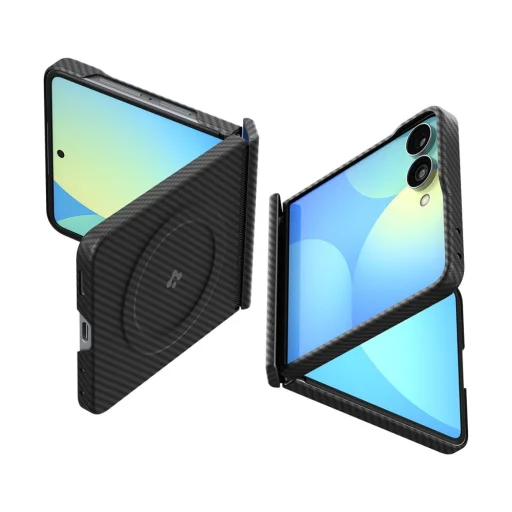 Spigen AirSkin Aramid MagFit MagSafe tok Samsung Galaxy Z Flip 8 készülékhez, fekete - 1
