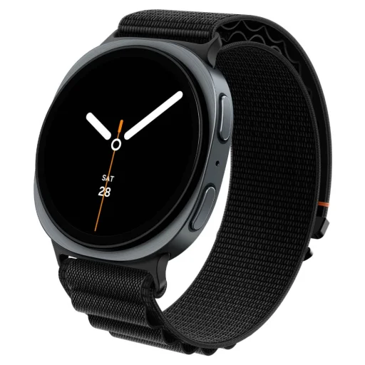 Spigen WBF1 nylonový remienok pre Samsung Galaxy Watch 8 / 9 / Classic (40 / 44 / 46 mm), čierny - 3