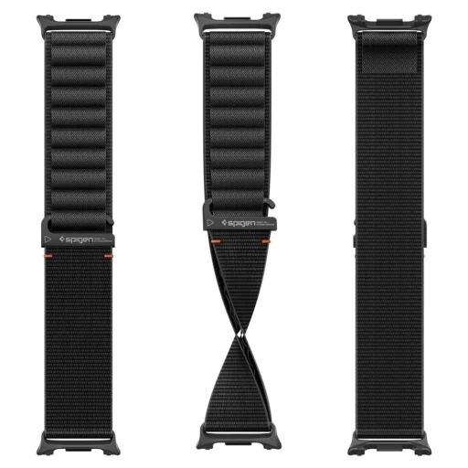Spigen WBF1 nylonový remienok pre Samsung Galaxy Watch 8 / 9 / Classic (40 / 44 / 46 mm), čierny - 4