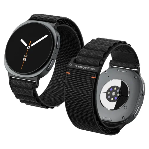Spigen WBF1 nylonový remienok pre Samsung Galaxy Watch 8 / 9 / Classic (40 / 44 / 46 mm), čierny - 1