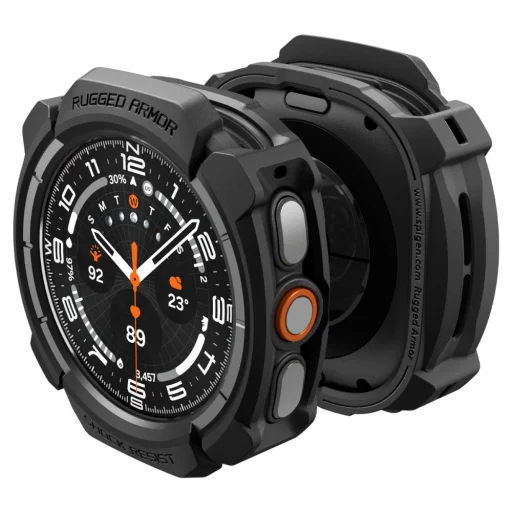 Spigen Rugged Armor ochranné puzdro pre Samsung Galaxy Watch Ultra 2 (2026) 47 mm, matná čierna - 2