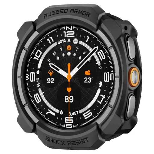Spigen Rugged Armor ochranné puzdro pre Samsung Galaxy Watch Ultra 2 (2026) 47 mm, matná čierna - 3