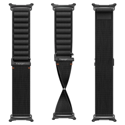 Spigen WBF1 nylonový remienok pre Samsung Galaxy Watch Ultra 1 / 2 (47 mm), čierny - 4