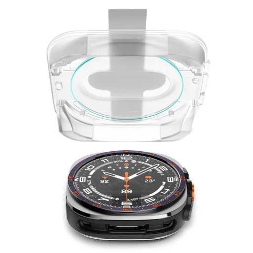 Spigen Glas.TR EZ Fit AC tvrdené sklo pre Samsung Galaxy Watch Ultra 1 / 2 2026 (47 mm), číre, 2 ks - 4