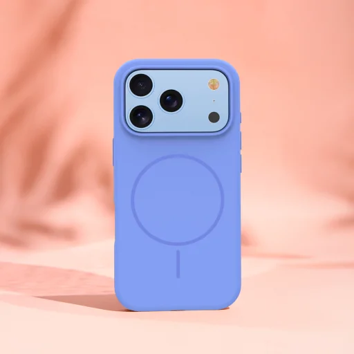 TFO Silicone Thin Mag magnetické puzdro pre iPhone 17 Pro Max a iPhone 18 Pro Max, modré - 5