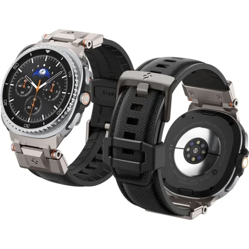 Spigen DuraPro Armor remienok pre Samsung Galaxy Watch 8 / 9 / Classic, čierny - 1