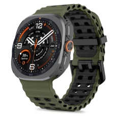 Samsung Galaxy Watch Ultra 1 / 2 2024–2026 (47 mm) vojenský zelený/čierny remienok Tech-Protect Iconband Pro
