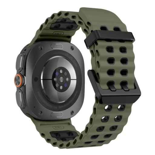 Samsung Galaxy Watch Ultra 1 / 2 2024–2026 (47 mm) vojenský zelený/čierny remienok Tech-Protect Iconband Pro - 2