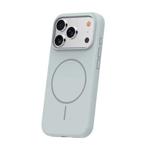 TFO tenké magnetické silikónové puzdro pre iPhone 17 Pro / 18 Pro 6,3″ – strieborné - 2