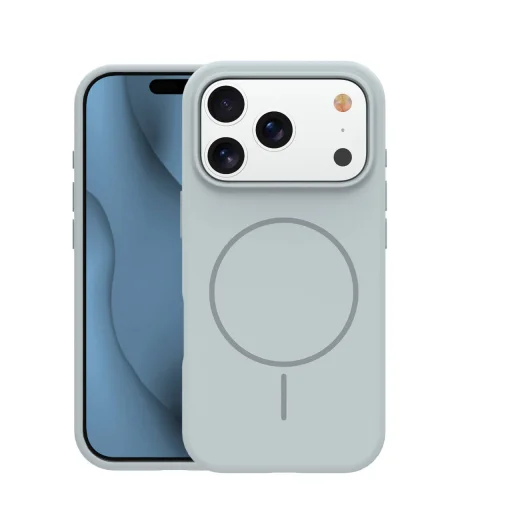 TFO tenké magnetické silikónové puzdro pre iPhone 17 Pro / 18 Pro 6,3″ – strieborné - 1