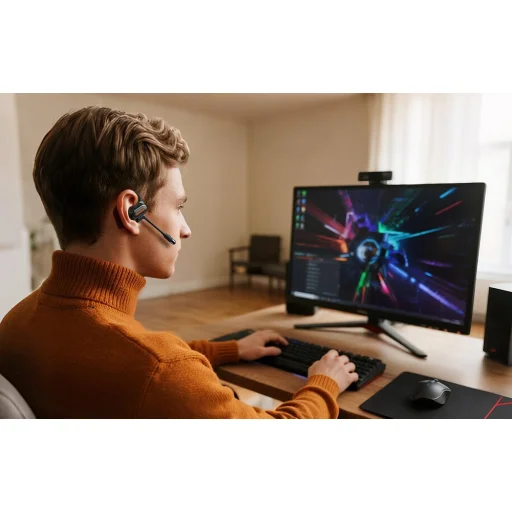 OneOdio OpenRock Link 20 bezdrôtové otvorené slúchadlá s odnímateľným mikrofónom, čierne - 9