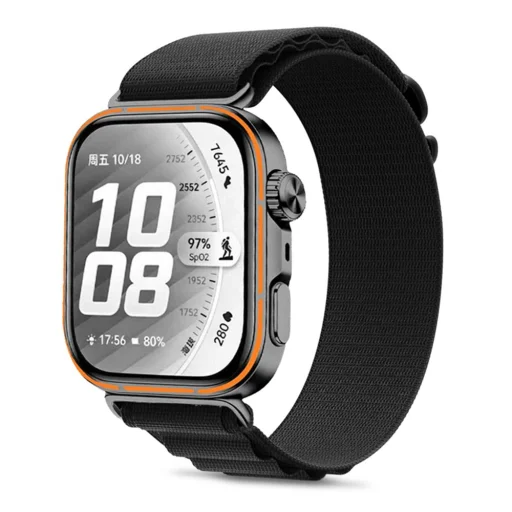 Huawei Watch Fit 3 / 4 / 4 Pro / 5 / 5 Pro čierny Tech-Protect Nylon Pro pletený nylonový remienok - 1