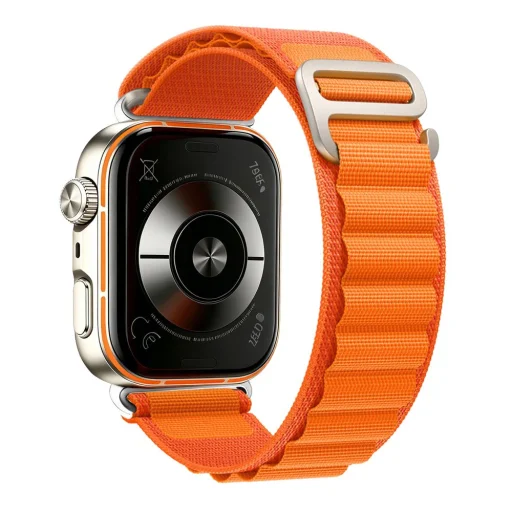 Huawei Watch Fit 3 / 4 / 4 Pro / 5 / 5 Pro oranžový pletený nylonový remienok Tech-Protect Nylon Pro - 2