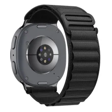 Čierny pletený nylonový remienok Tech-Protect Nylon Pro pre Samsung Galaxy Watch 8 / 9 / Classic (40 / 44 / 46 mm)