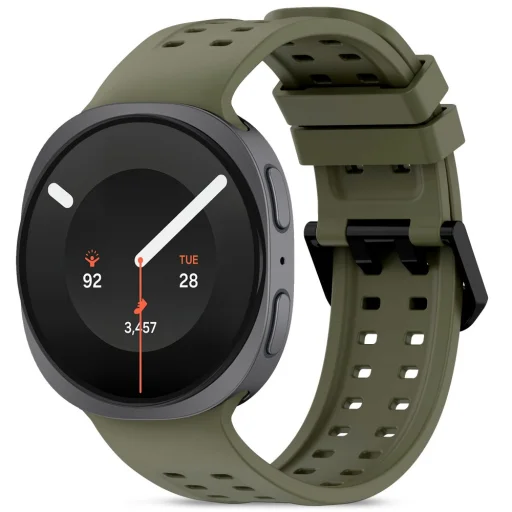 Samsung Galaxy Watch 8 / 9 / Classic olivovozelený silikónový športový remienok Tech-Protect Silicone Air - 1