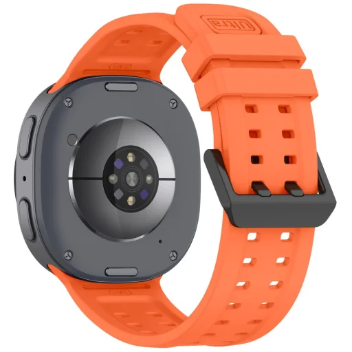 Samsung Galaxy Watch 8 / 9 / Classic mandarínkovo oranžový silikónový remienok Tech-Protect Silicone Air - 2