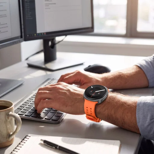 Samsung Galaxy Watch 8 / 9 / Classic mandarínkovo oranžový silikónový remienok Tech-Protect Silicone Air - 5