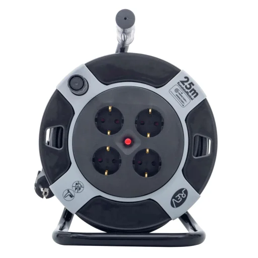 GAO 0010105463 káblový bubon, 25 metrov, 4 zásuvky, max. 3000 W, 3x1,5 mm2, IP20, tepelná poistka - 1