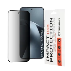 Xiaomi 17T Pro čierne Techsuit 111D privátne ochranné tvrdené sklo, lepenie po celej ploche