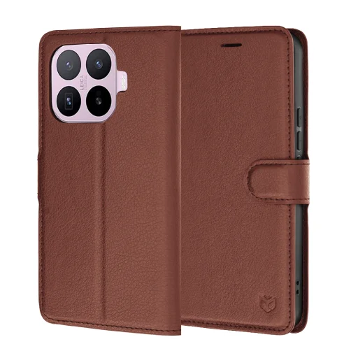 Xiaomi 17T hnedé peňaženkové puzdro Techsuit Leather Folio - 1