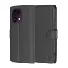 Techsuit Leather Folio bőr hatású könyvtok Oppo Reno16 F / Reno16 FS készülékhez, fekete tok thumbnail