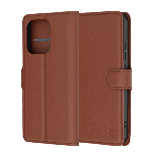 Oppo Reno16 F / Reno16 FS hnedé kožené peňaženkové puzdro Techsuit Leather Folio - 6