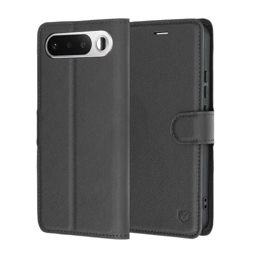 Realme 16 5G čierne Techsuit Leather Folio knižkové puzdro - 1