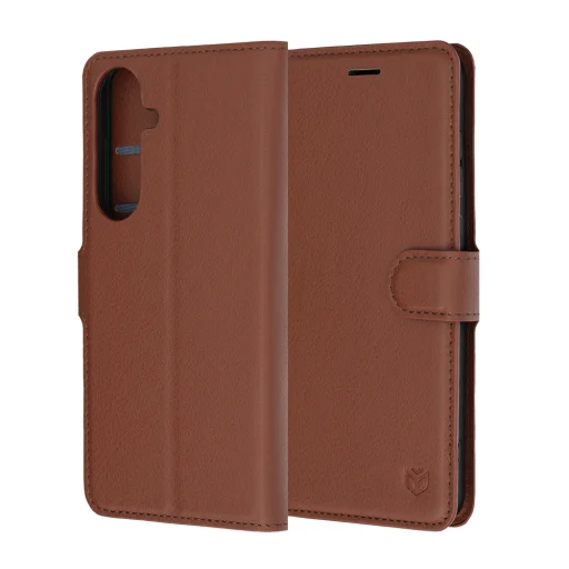 Samsung Galaxy S26 FE / S25 FE hnedé peňaženkové puzdro Techsuit Leather Folio - 6