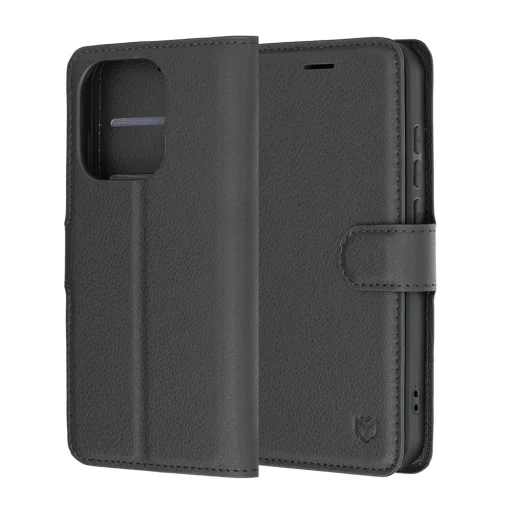 Čierne knižkové puzdro Techsuit Leather Folio na Oppo Reno16 - 6