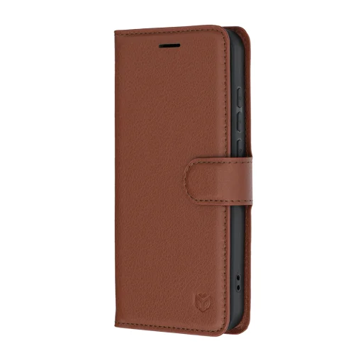 Hnedé peňaženkové puzdro Techsuit Leather Folio pre Oppo Reno16 - 4