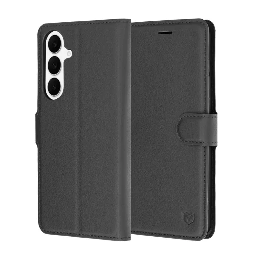 Samsung Galaxy S26 FE / S25 FE čierne peňaženkové puzdro Techsuit Leather Folio - 1