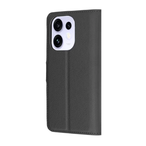 Čierne knižkové puzdro Techsuit Leather Folio na Oppo Reno16 - 5
