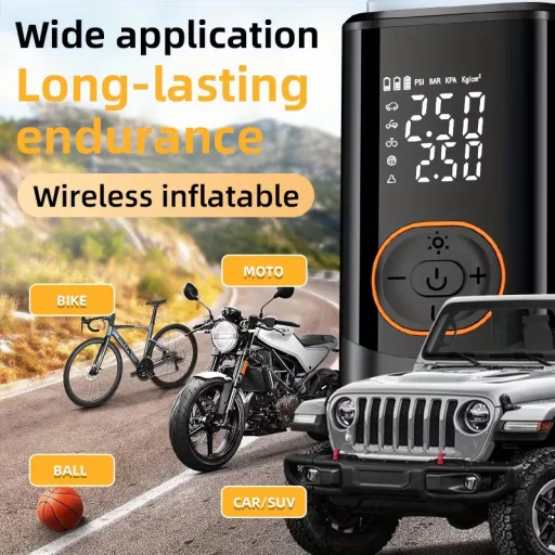 Techsuit AirXpert Pro AI2 bezdrôtový autokompresor s LED svetlom – čierny - 3