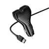 Borofone Car charger BZ35 Leader - 2 x Type C + USB - PD 30W with cable USB to Type C black thumbnail